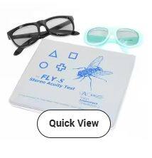 Optometry Stereo Fly Vision Test (SO001) for Evaluation of Gross Stereopsis and Fine Depth Perceptiont Charts for Eye Exams