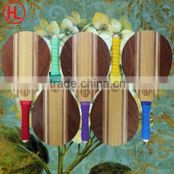 Frescobol Game Wood Beach Tennis Racket/beach Bat/beach Paddle With Colored Grip Supplier's Choice photo-4