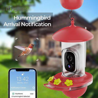 Ringsee Bird Feeder Camera Outdoor Solar Power WIFI Infrared Night Vision Automatic Bird Feeder Camera photo-2