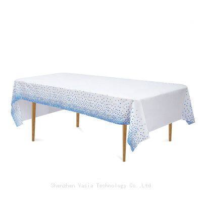 Gold Dot Plastic Disposable Tablecloths - Oilproof for Halloween, Weddings & Party Tables