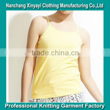 Sleeveless Women Clothes Yellow Vest Fashion China Wholesale Clothing Ladies Singlet