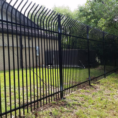 Architectural Villa Wrought Iron Garden Fence | Premium Powder-Coated Steel Railing