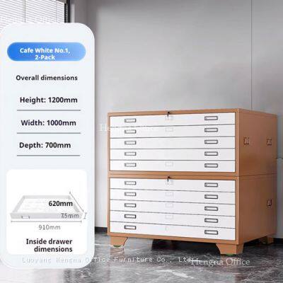 Blueprint Plan Cabinet | A0-A4 Size Compatible | Bottom Roller Design | Government Building Department photo-2