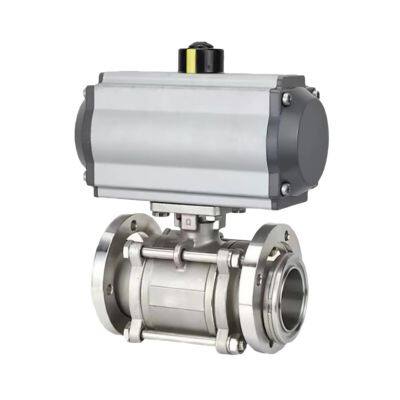 High Quality Pneumatic Flange Ball Valve photo-4