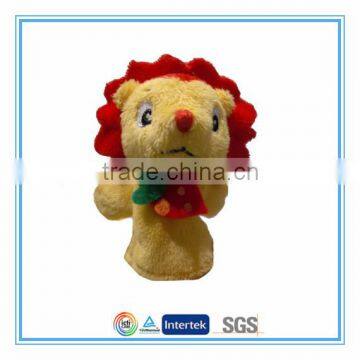 Custom finger puppet animal plush toy lion