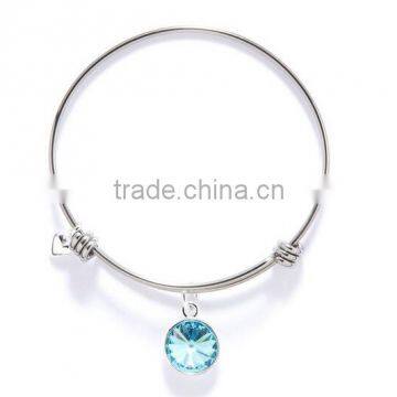 Peace Serenity Charm Bangle Bracelet