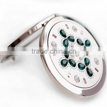 high quality decorative metal pocket make-up compact mirror 1625