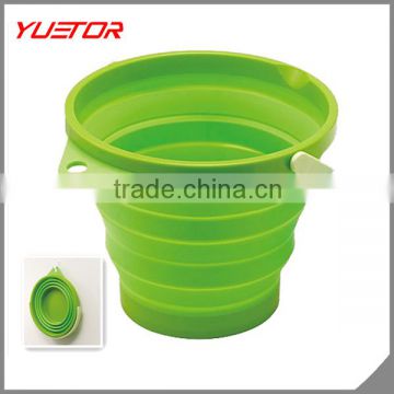 Portable Space Saver Outdoor New Collapsible silicon Round Water Bucket Container