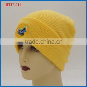 Latest Hot Selling yellow winter beanie hats