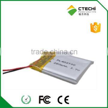 302035 3.7v mp3 mp4 battery replacement battery li-ion polymer battery, custom voltage and capacity