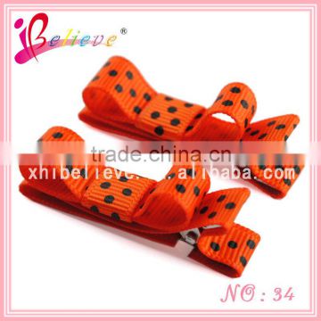 Wholesale customized multicolor ribbon bow hair clip for students