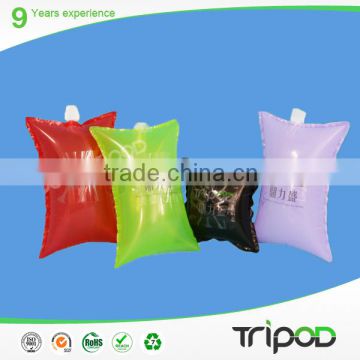 Pillow type inflatable bag with different colors