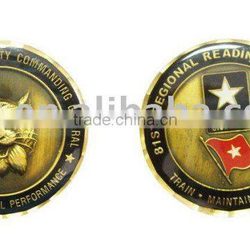 Metal challenge coins with 3D design