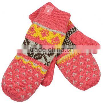 Wholesale lovely fingerless knit on gloves for women