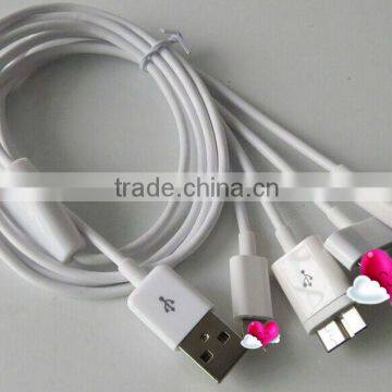 Free Sample 8-Pin/30-Pin/micro/mini USB cable 4in1 usb charging cable for iphone Samsung