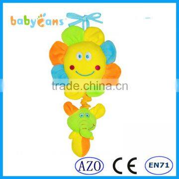 Babyfans Baby Colorful Sunflowers and Elephant Cartoon Shaped Stuffed Music Educational Toys china factory wholesale