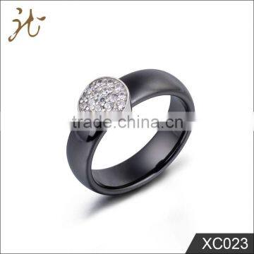 Fashion newest black ceramic rings jewellery