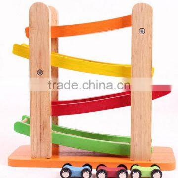 New Product Wooden Car Toys OEM Classical Ramp Racer Wooden Sliding Car Toy for Kids EZ5105