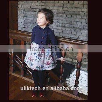 children 's fancy floral Korean medium dresses for 2-8 years old girls