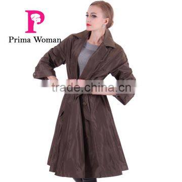 2016 Spring Latest Design Light Fashion Long Women Trench Coat photo-4