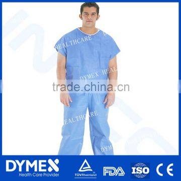 SMS Non Woven Scrub Suit with Round Neck