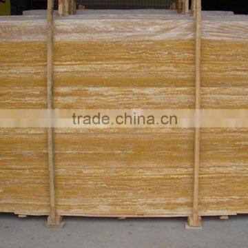 Golden Travertine Marble Slab