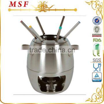 egg shaped cheese fondue set/stainless steel fondue set/fondue chocolate