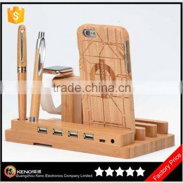 2016 new arrival Luxury bamboo material stand holder for apple watch iphone ipad