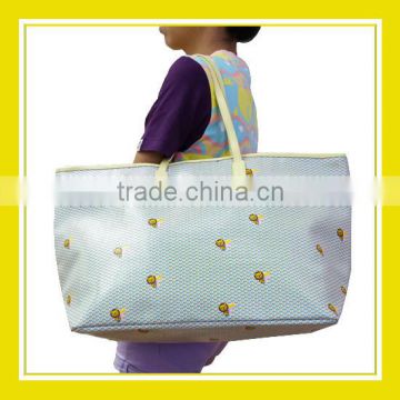 2016 Fashion Products Bros Baby Lion Pattern Printed Waterproof White Large Shoulder Bag