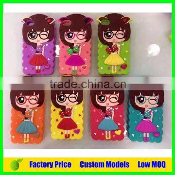 Cute sexy girl silicone mobile 3d phone case for LG G2 mini D620 cell phone back cover case