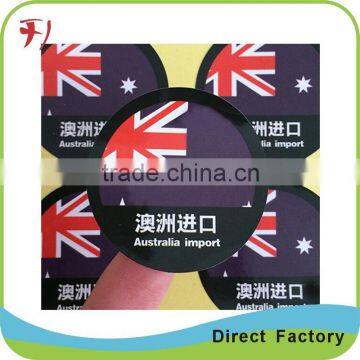 Transparent Adhesive label for cosmetic sealing labels