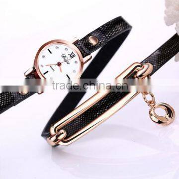 Fashional serpentine thin leather watch for ladies