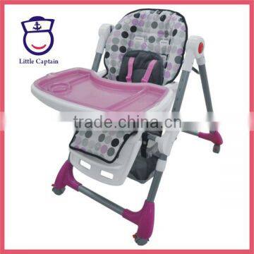 folding metal restaurant feeding dining doll high chair for kids high chair