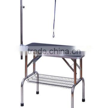 Stainless Steel Dog Pet Grooming Table With Adjustable Arm Basket