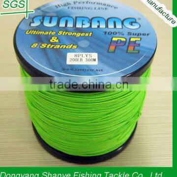 200LB Fluo Green Zhejiang Dongyang Braided Fishing Line ---SUNBANG