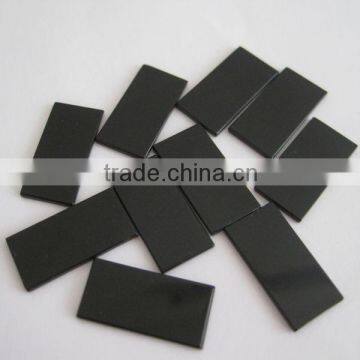 Hot sell gemstone black agate rectangle double flat jewelry