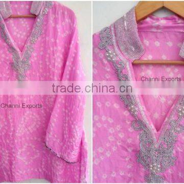 Bandhini selling silk fabric coat