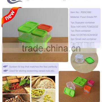 Wholesale 3PCS Plastic Kitchen Containers Set