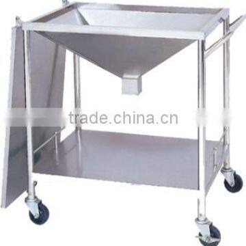 Simple 2-Tier Stainless Steel Cart Surgical Cleaning Trolley