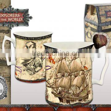 CARMANI gift set - mug EXPLORERS OF THE WORLD design