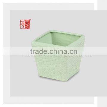 Wholesale Colored Square Flower Bonsai Planter Ceramic Pots