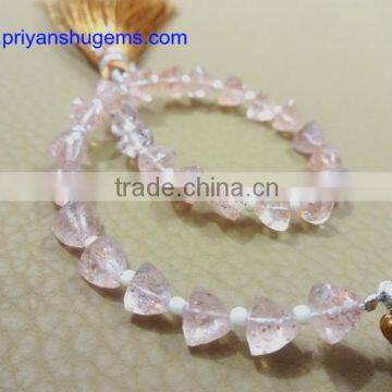 Sunstone Faceted 6*6 mm Trillion Shape Briolette Beads AAA Grade straight drilled 6" strand length natural loose gemstones