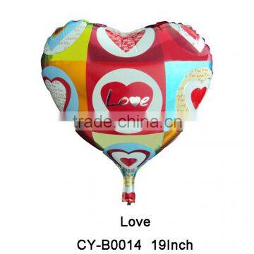 19 Inch Love Heart Shape Balloon For wedding Valentine Day Foil Balloon