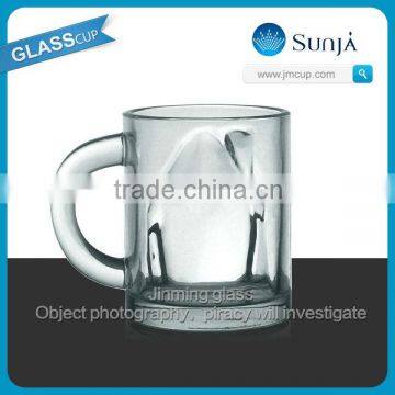 SH517 Classical small milk glass cup Embossed small milk drinking glasses