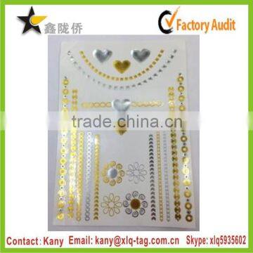 2015 fashion cheap custom metallic tattoo,metallic tattoo for women