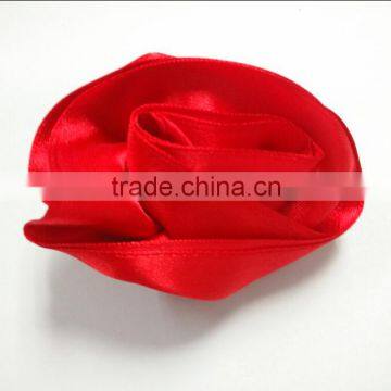 Wholesale New Design Blue Satin Ribbon Bow ,Handmade Bow With Diamond Decorating /Ribbon Handmade Rose