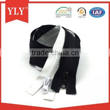 #5 Open End Plastic Resin Zipper With Metal Slider