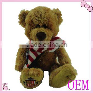 lovely Cute stuffed plush teddy bear with scarf