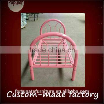 Pink Color Lovely Single Round Metal Bed photo-2