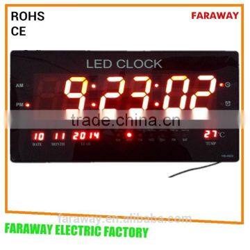 High accurancy led calendar clock with alarm and temperature